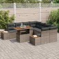 vidaXL Set da giardino in 9 pezzi con cuscini grigi in rattan di alta qualità vidaXL Set da giardino in 9 pezzi con cuscini grigi in rattan di alta qualità