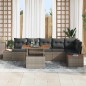 vidaXL Set di divani da giardino , 7 pezzi con cuscini grigi in rattan sintetico vidaXL Set di divani da giardino , 7 pezzi con cuscini grigi in rattan sintetico