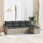 vidaXL Set di divani da giardino 5 pezzi con cuscini in polirattan grigio chiaro vidaXL Set di divani da giardino 5 pezzi con cuscini in polirattan grigio chiaro