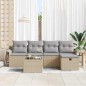vidaXL Set Giardino 6 Pezzi con Cuscini Beige in Rattan Sintetico vidaXL Set Giardino 6 Pezzi con Cuscini Beige in Rattan Sintetico
