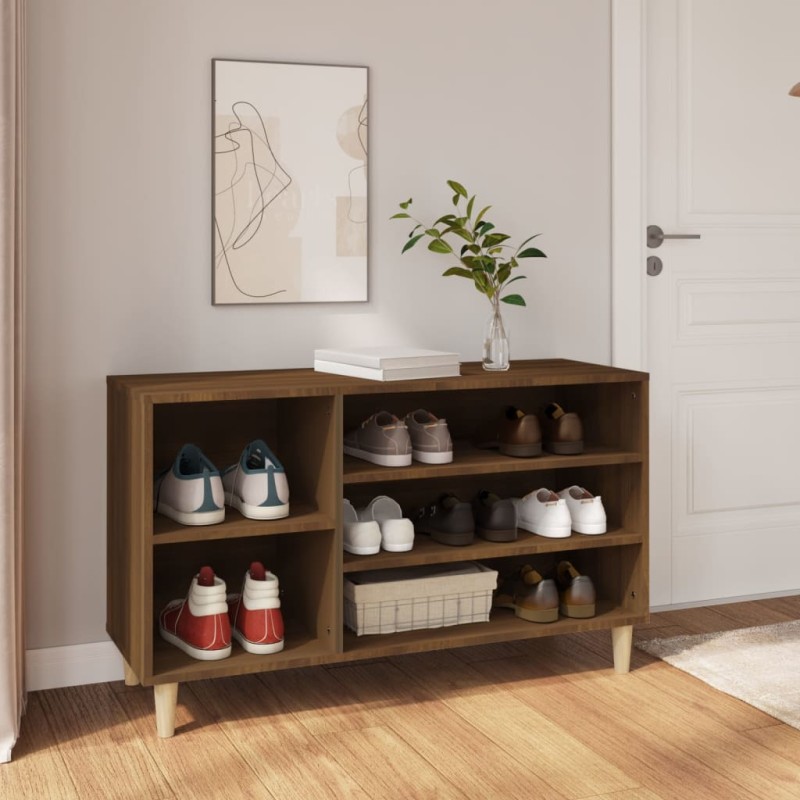 Scarpiera Rovere Marrone 102x36x60 cm in Legno Multistrato Scarpiera Rovere Marrone 102x36x60 cm in Legno Multistrato