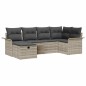 vidaXL Set Divano da Giardino 6 Pezzi con Cuscini Grigi in Rattan Sintetico vidaXL Set Divano da Giardino 6 Pezzi con Cuscini Grigi in Rattan Sintetico