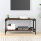 Mobile TV Rovere Marrone 80x33x41cm Legno Multistrato e Acciaio Mobile TV Rovere Marrone 80x33x41cm Legno Multistrato e Acciaio