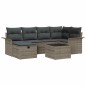 vidaXL Set di divani da giardino 7 pezzi con cuscini, grigio, rattan sintetico vidaXL Set di divani da giardino 7 pezzi con cuscini, grigio, rattan sintetico