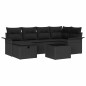 vidaXL Set Divano da Giardino da 7 Pezzi con Cuscini in Rattan Sintetico Nero vidaXL Set Divano da Giardino da 7 Pezzi con Cuscini in Rattan Sintetico Nero