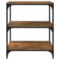 Libreria rovere fumo 60x33x70,5 cm Legno Multistrato e Acciaio