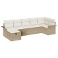 vidaXL Set di divani da giardino 7 pezzi con cuscini beige in rattan sintetico vidaXL Set di divani da giardino 7 pezzi con cuscini beige in rattan sintetico