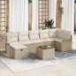 vidaXL Set Divano da Giardino 8 Pezzi con Cuscini Beige in Rattan Sintetico vidaXL Set Divano da Giardino 8 Pezzi con Cuscini Beige in Rattan Sintetico