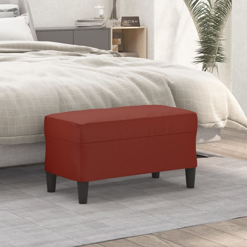 Panca Rosso Vino 70x35x41 cm in Similpelle Panca Rosso Vino 70x35x41 cm in Similpelle
