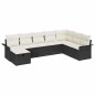 vidaXL Set da Giardino in Rattan Modulare da 8 Pezzi con Cuscini Neri vidaXL Set da Giardino in Rattan Modulare da 8 Pezzi con Cuscini Neri