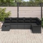 vidaXL Set di divani da giardino da 8 pezzi con cuscini , rattan sintetico nero vidaXL Set di divani da giardino da 8 pezzi con cuscini , rattan sintetico nero