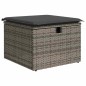vidaXL Set da giardino 4 pezzi con cuscini grigi in rattan sintetico vidaXL Set da giardino 4 pezzi con cuscini grigi in rattan sintetico
