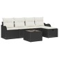 vidaXL Set di Divani da Giardino a 6 Pezzi con Cuscini in Rattan Sintetico Nero vidaXL Set di Divani da Giardino a 6 Pezzi con Cuscini in Rattan Sintetico Nero