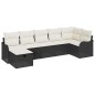 vidaXL Set di divani da giardino 7 pezzi con cuscini in rattan sintetico nero vidaXL Set di divani da giardino 7 pezzi con cuscini in rattan sintetico nero