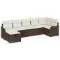 vidaXL Set Giardino 7 Pezzi con Cuscini Marroni in Rattan Sintetico vidaXL Set Giardino 7 Pezzi con Cuscini Marroni in Rattan Sintetico