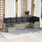 vidaXL Set Divano da Giardino da 7 Pezzi con Cuscini Grigi in Rattan Sintetico vidaXL Set Divano da Giardino da 7 Pezzi con Cuscini Grigi in Rattan Sintetico