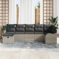 vidaXL Set Divano da Giardino da 7 Pezzi con Cuscini Grigi in Rattan Sintetico vidaXL Set Divano da Giardino da 7 Pezzi con Cuscini Grigi in Rattan Sintetico