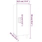 Credenza Nera 34,5x34x90 cm in Legno Multistrato Credenza Nera 34,5x34x90 cm in Legno Multistrato