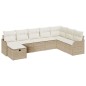 vidaXL Set Divano da Giardino 8 Pezzi con Cuscini Beige in Polyrattan vidaXL Set Divano da Giardino 8 Pezzi con Cuscini Beige in Polyrattan