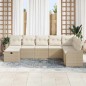 vidaXL Set Divano da Giardino 8 Pezzi con Cuscini Beige in Polyrattan vidaXL Set Divano da Giardino 8 Pezzi con Cuscini Beige in Polyrattan