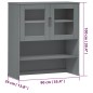 Piano Credenza MOLDE Grigio 90x35x100 cm Legno Massello di Pino Piano Credenza MOLDE Grigio 90x35x100 cm Legno Massello di Pino