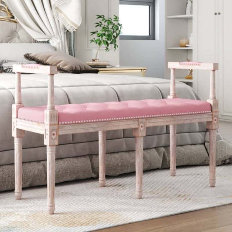 Panca Rosa 110x40x70 cm in Velluto Panca Rosa 110x40x70 cm in Velluto