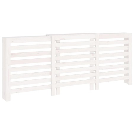 Copertura Termosifone Bianca 210x21x85 cm Legno Massello Pino