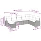 vidaXL Set da Giardino 8 Pezzi con Cuscini in Rattan e Poliestere Nero