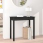 Tavolo Consolle Nero 80x40x75 cm in Legno Massello di Pino Tavolo Consolle Nero 80x40x75 cm in Legno Massello di Pino