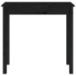 Tavolo Consolle Nero 80x40x75 cm in Legno Massello di Pino Tavolo Consolle Nero 80x40x75 cm in Legno Massello di Pino