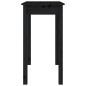 Tavolo Consolle Nero 80x40x75 cm in Legno Massello di Pino Tavolo Consolle Nero 80x40x75 cm in Legno Massello di Pino