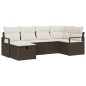 vidaXL Set da giardino 6 pezzi di con cuscini in rattan sintetico marrone vidaXL Set da giardino 6 pezzi di con cuscini in rattan sintetico marrone