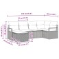 vidaXL Set giardino 6 pezzi in rattan sintetico beige con cuscini vidaXL Set giardino 6 pezzi in rattan sintetico beige con cuscini