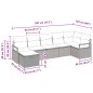 vidaXL Set di Sofà da Giardino con 7 Pezzi e Cuscini Grigio Chiaro in Rattan Sintetico