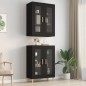 Armadietto Pensile a Parete Nero 69,5x34x90 cm Armadietto Pensile a Parete Nero 69,5x34x90 cm