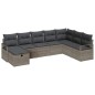 vidaXL Set Divano da Giardino a 8 Pezzi con Cuscini Grigi in Rattan Sintetico