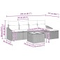 vidaXL Set Divano da Giardino 6 Pezzi con Cuscini Grigio in Polyrattan
