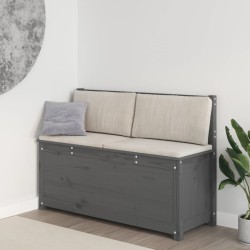 Panca Grigio 110x41x76,5 cm in Legno Massello di Pino
