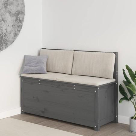 Panca Grigio 110x41x76,5 cm in Legno Massello di Pino
