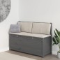Panca Grigio 110x41x76,5 cm in Legno Massello di Pino Panca Grigio 110x41x76,5 cm in Legno Massello di Pino