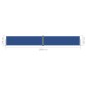 Tenda Laterale Retrattile Blu 140x1000 cm Tenda Laterale Retrattile Blu 140x1000 cm