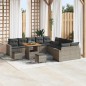 vidaXL Set Divano da Giardino da 13 Pezzi con Cuscini Grigi in Rattan Sintetico e Legno di Acacia vidaXL Set Divano da Giardino da 13 Pezzi con Cuscini Grigi in Rattan Sintetico e Legno di Acacia
