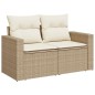 vidaXL Set da giardino di 13 pezzi con cuscini in rattan beige e struttura in acacia. vidaXL Set da giardino di 13 pezzi con cuscini in rattan beige e struttura in acacia.