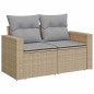 vidaXL Set di divani da giardino in 13 pezzi, con cuscini beige in rattan e acacia.