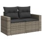 vidaXL Set da giardino da 14 pezzi con cuscini in rattan sintetico grigio e legno di acacia. vidaXL Set da giardino da 14 pezzi con cuscini in rattan sintetico grigio e legno di acacia.