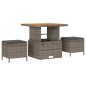 vidaXL Set Divano da Giardino 8 Pezzi con Cuscini Grigi in Polyrattan e Acacia