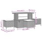 vidaXL Set Divano da Giardino in 9 Pezzi con Cuscini Beige in Poly Rattan e Legno di Acacia. vidaXL Set Divano da Giardino in 9 Pezzi con Cuscini Beige in Poly Rattan e Legno di Acacia.