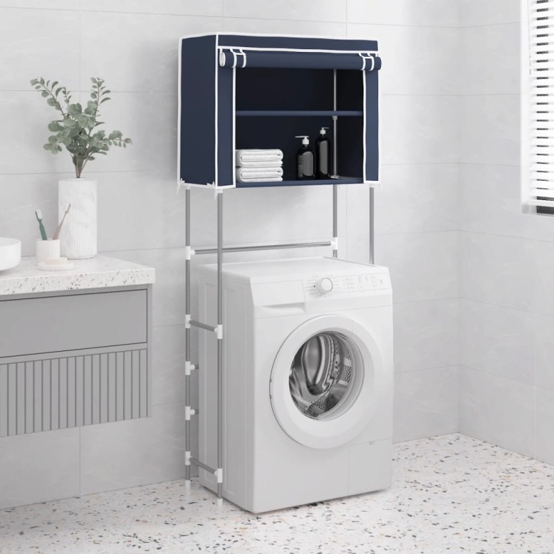 Rastrelliera per Lavatrice 2 Livelli Blu 71x29,5x170,5cm Ferro Rastrelliera per Lavatrice 2 Livelli Blu 71x29,5x170,5cm Ferro