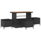 vidaXL Set da Giardino con 10 Pezzi e Cuscini in Rattan Nero e Acacia vidaXL Set da Giardino con 10 Pezzi e Cuscini in Rattan Nero e Acacia