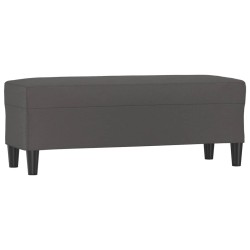 Panca Grigia 100x35x41 cm in Similpelle